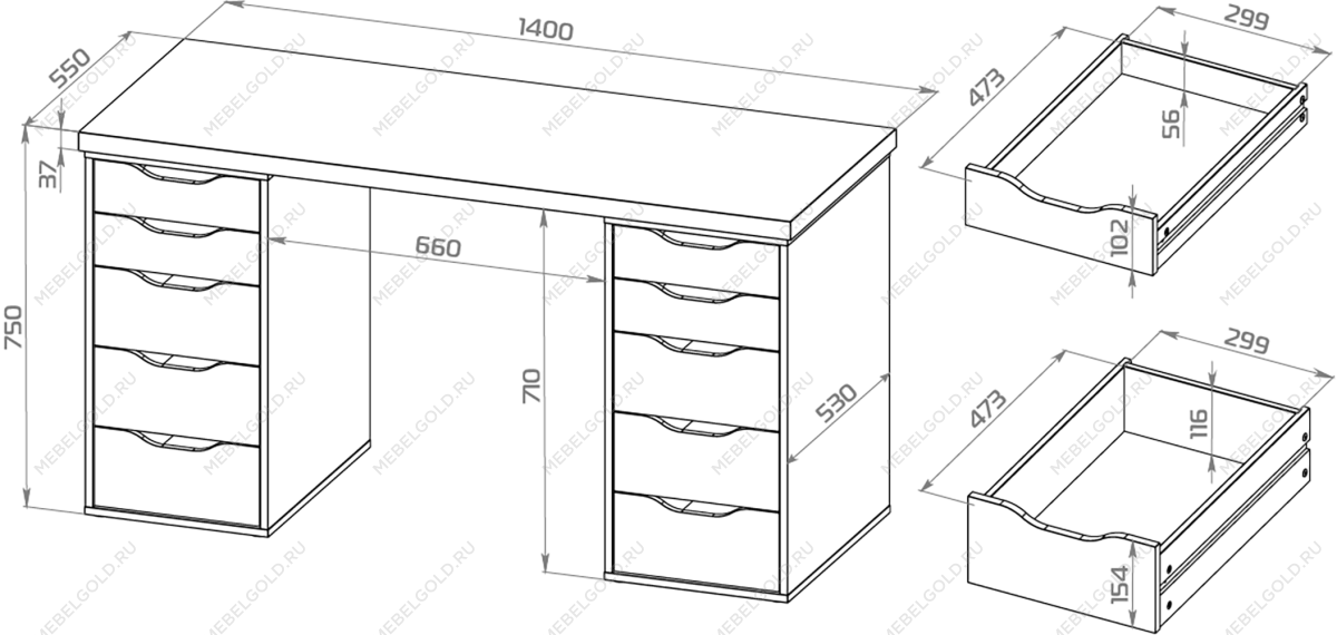 ИНГАР стол письменный ИКЕА / IKEA 2/55 140x75x55, дуб беленый/белый | изображение 3