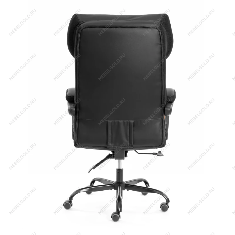 Кресло Chief metalBL, кож/зам/ткань, черный/черный стеганный/черный, 36-6/36-6/TW-11 | изображение 4