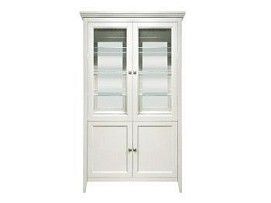 Витрина 2 дверная с зеркалом Manhattan (Молочный)