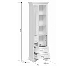 Шкаф-витрина Стилиус REG1W2S с подсветкой (Лиственница сибирская) | изображение 4