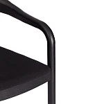 Стул BALDUR, дерево вяз/ткань лен, черный/черный лен, 49х52х76,5 см | изображение 7