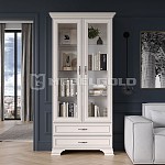 Шкаф с витриной Тиффани 2V2S вудлайн кремовый | изображение 1