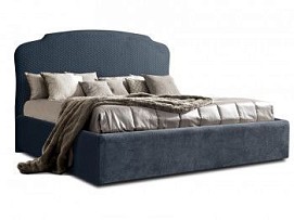 Кровать Римини 1,6 м, с подъемным механизмом (антрацит), РМКР-1[3], гладкие царги