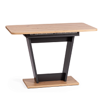 Стол обеденный FOX раздвижной, ЛДСП, 68.6x110-145x75 см, Дуб артисан/Графит