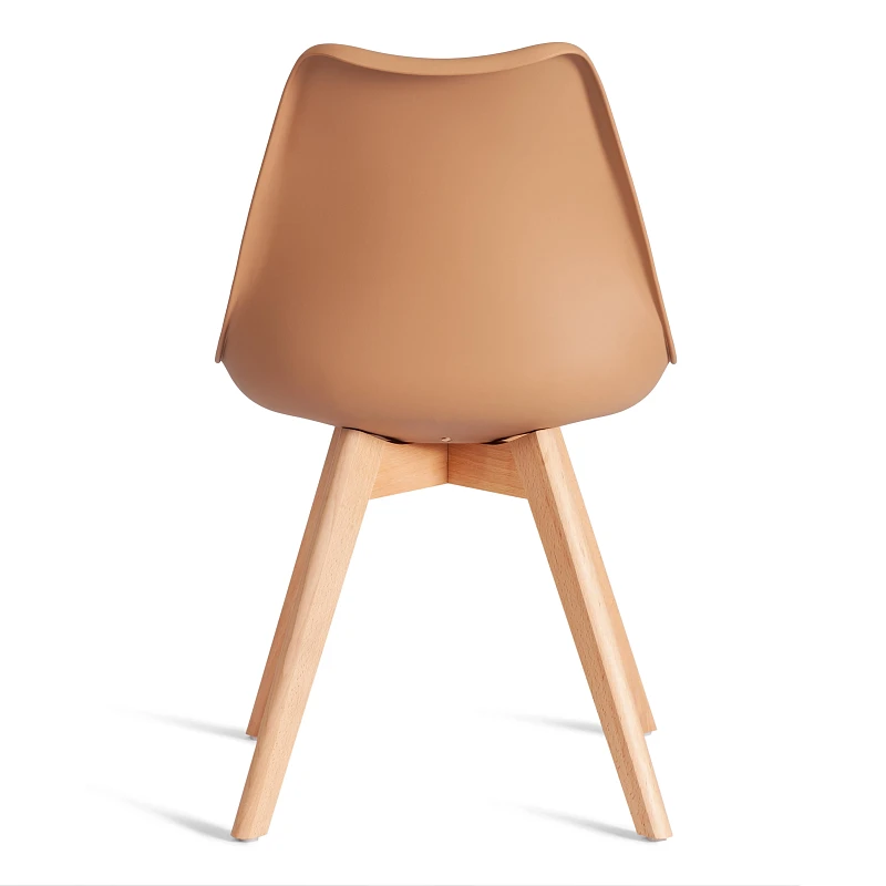 Стул TULIP (mod. 73-1), дерево/пластик/экокожа, 47,5x55x80 см, Бежевый (Latte) | изображение 3