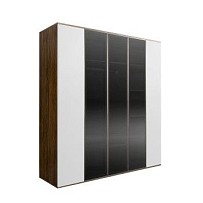 Шкаф 5-ти дв. Bogemia Woodline Air (Белый/Серебро) БМШ2/5(3)