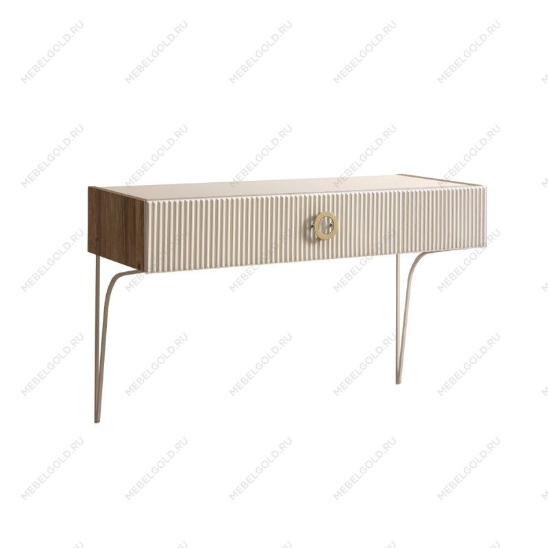 Стол туалетный Bogemia Woodline Fi (Слоновая кость) (Novabuk/Золото) БМСТ-1