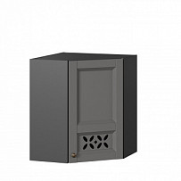 Амели-3 Шкаф кухонный угловой 600 (Чёрный/Оникс серый)