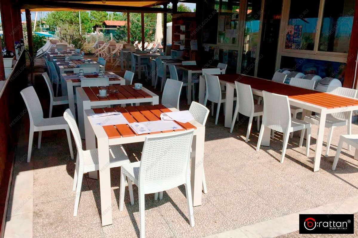 Стул B:rattan VIRGINIA без подлокотников, белый | изображение 2