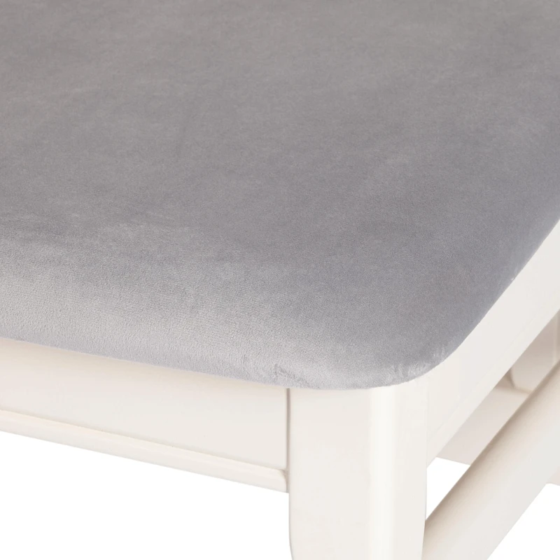 Стул DOLCE мягкое сидение, бук, 40х46х100см, ivory white, велюр Tenerife Ultimate grey | изображение 7