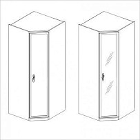 Натали секция угловая с зеркалом белый глянец