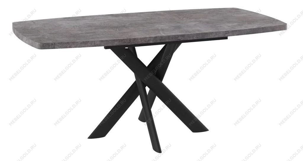 Стол Andres-130 (130/165 х 85 / дымчатая керамика / черный) | изображение 1