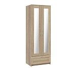 БРИМНЭС / СИРИУС Шкаф двухдверный ИКЕА / IKEA с одним выдвижным ящикам и двумя зеркалами, Дуб Сонома | изображение 3