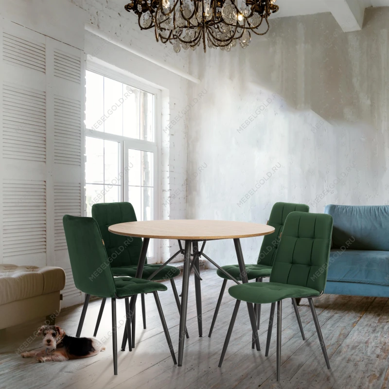 Стул обеденный Asti, велюр, 47х54х86, Deep Forest (изумруд) | изображение 14