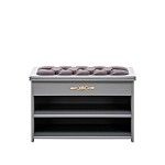 Обувница Патриция (Серый ясень / ткань V 19, каретная стяжка) | изображение 1