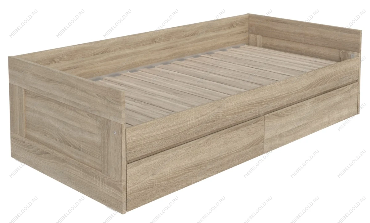 БРИМНЭС / СИРИУС Кровать двухспальная раздвижная ИКЕА / IKEA 90/180х200, Дуб Сонома