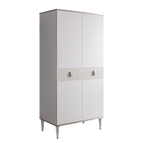 Шкаф-пенал Римини СОЛО (Белый/Серебро) РМП-2(s)