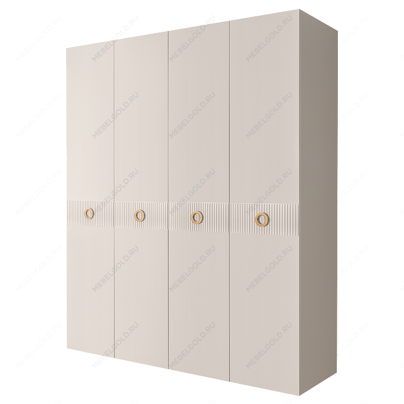 Шкаф 4-х дв. Bogemia Fillini (Слоновая кость/Золото) БМШ2/4(Fi)