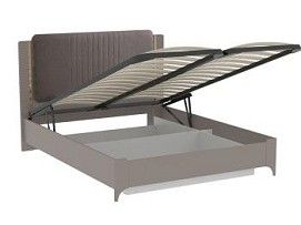 Кровать 1600 NEW (Велюр) с подъемным механизмом, Сиде (1692*2082*1200) Мокко,