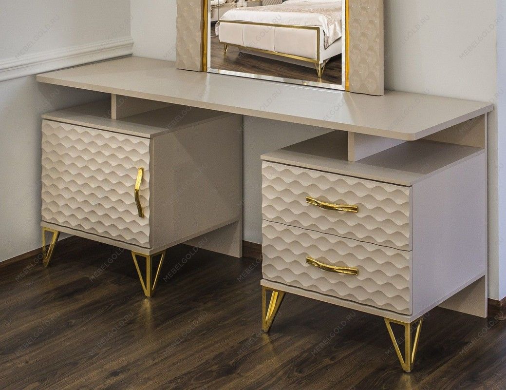 Туалетный столик Лара бежевый глянец | изображение 2