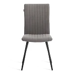 Стул обеденный Monte Carlo, флок, серый/черный, 29, 50х55х93 | изображение 4