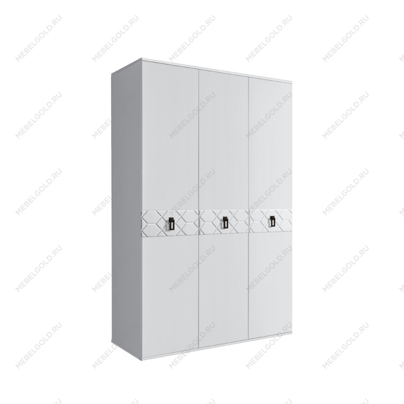 Шкаф 3-х дверный Bogemia Farfalle (Белый/Черный) БМШ2/3(Fa)