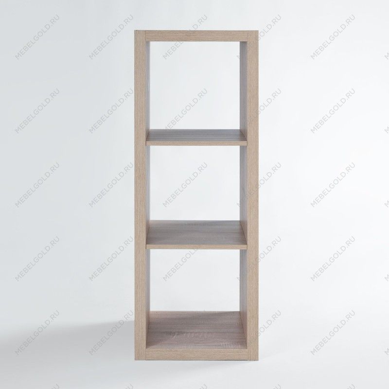 КАЛЛАКС / ФОРА Стеллаж ИКЕА / IKEA 3, с тремя открытыми ячейками, тамбурат, дуб беленый | изображение 2