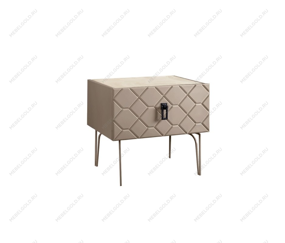 Тумба прикроватная Bogemia Farfalle (Мокка) (Novabuk/Черный) БМТП-1(Fa)