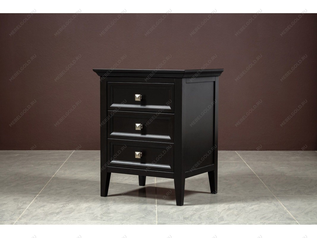 Тумба прикроватная 3 ящика Manhattan (Черный) | изображение 3
