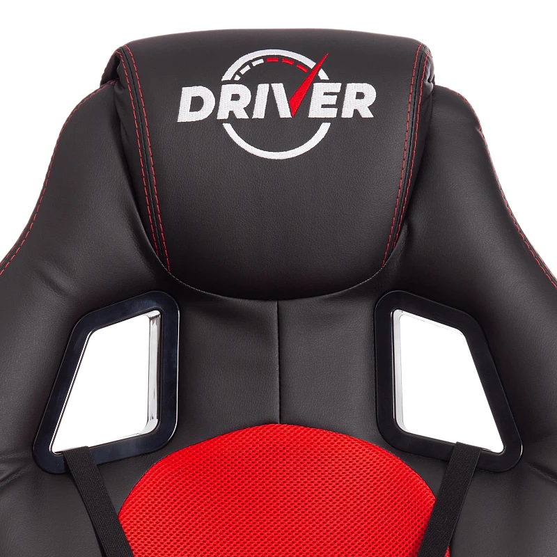 Кресло DRIVER (22), кож/зам/ткань, черный/красный, 36-6/TW-08 | изображение 7