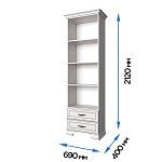 Стеллаж Тиффани 2S вудлайн кремовый | изображение 2