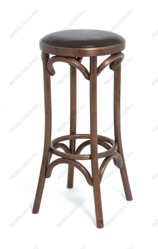Табурет барный 750 Венский мягкий (темный тон, экокожа коричневая)