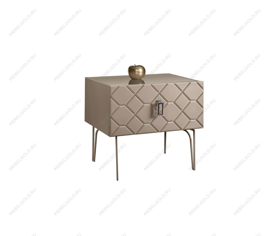 Тумба прикроватная Bogemia Farfalle (Мокка) (Lakobel/Хром) БМТП-1(Fa)