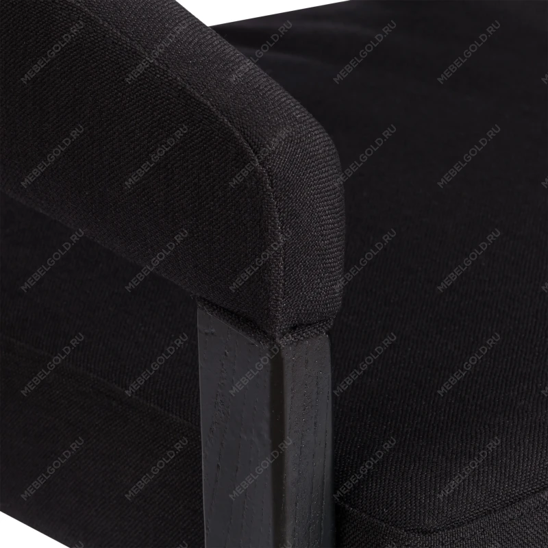 Стул SURTUR, дерево вяз/ткань лен, черный/черный лен, 54х53х74 см | изображение 8