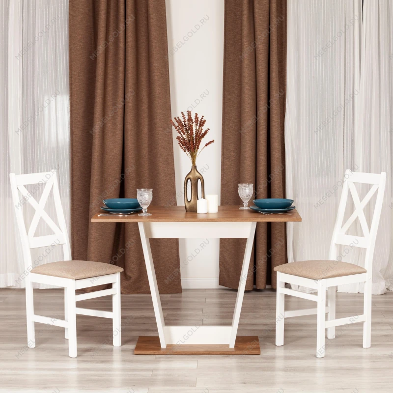 Стол обеденный TIBI L нераздвижной, ЛДСП (18 мм), 68,6 х 110 х 75 см, Дуб Канзас/Пепел | изображение 6