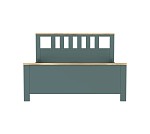 САГА кровать двойная 160х200 темно-бирюзовая/ясень | изображение 1