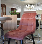 Стул кухонный Signal CHIC Velvet (ант. розовый/черный) | изображение 2