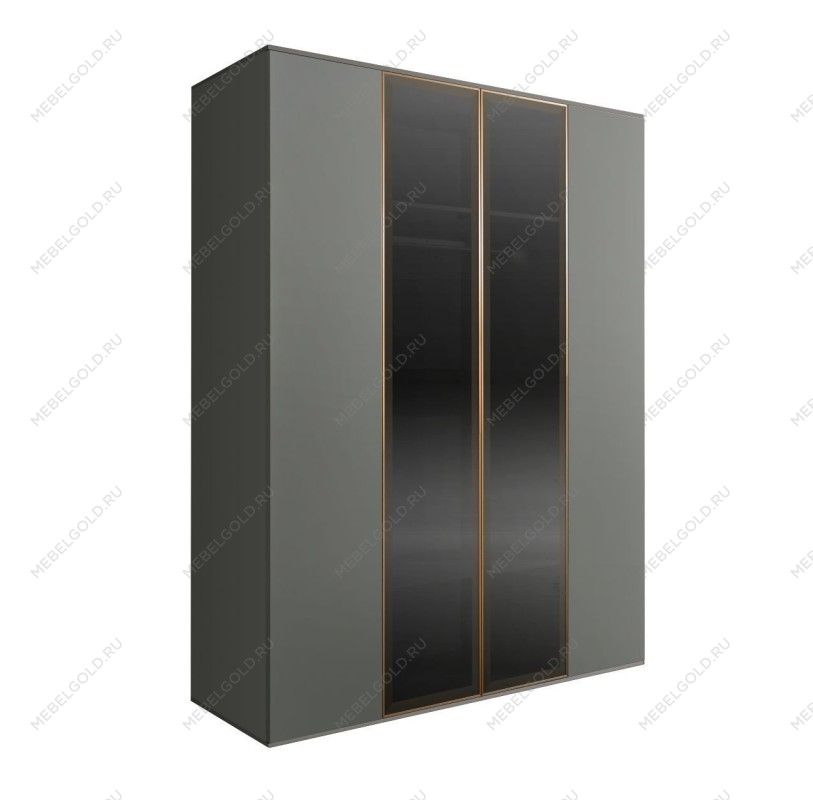Шкаф 4-х дв. Bogemia Air (Серый/Золото) БМШ2/4(2)