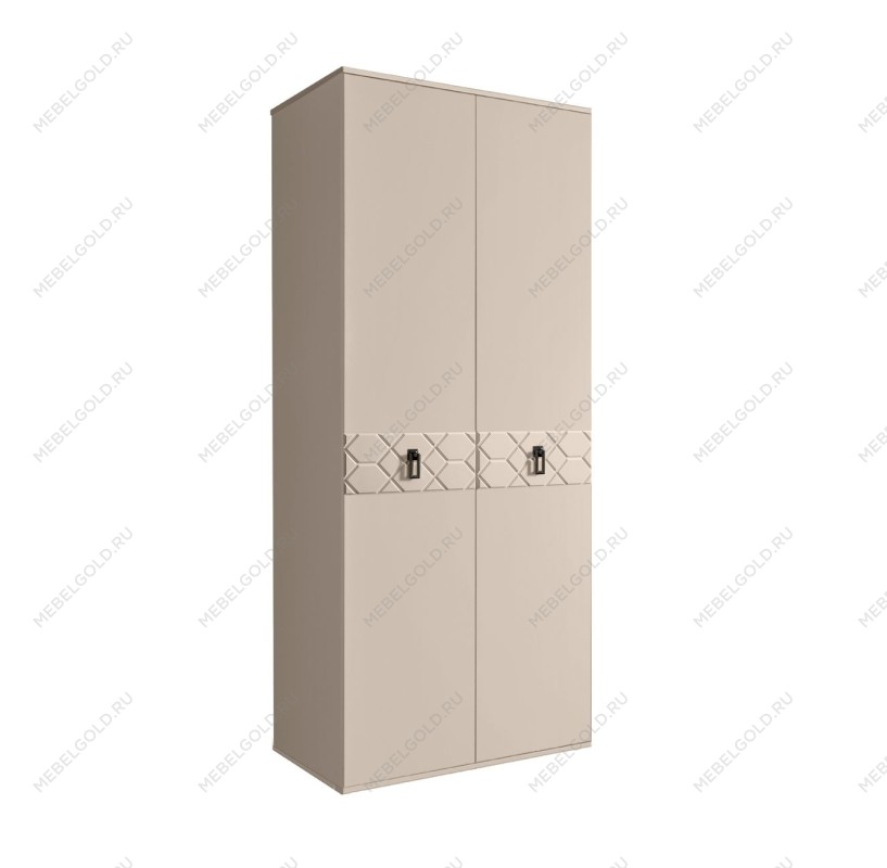 Шкаф 2-х дверный Bogemia Farfalle (Ваниль/Черный) БМШ2/2(Fa)