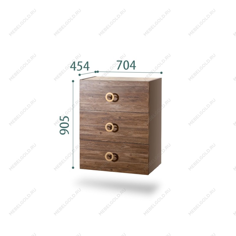 Комод Bogemia Fly Wood Fi (Мокка) (Novabuk/Золото) БМКМ-1