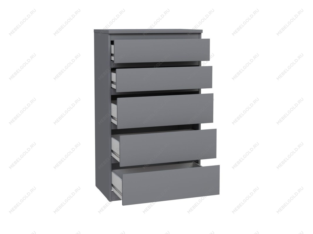 КАСТОР (KULLEN) комод ИКЕА / IKEA комод 5 ящиков серый | изображение 2