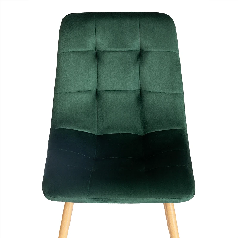 Стул CHILLY (mod. 7094-1), вельвет/металл, 44,5х52,5х86 см, dark green (темно-зеленый) HLR57 / натуральный | изображение 5