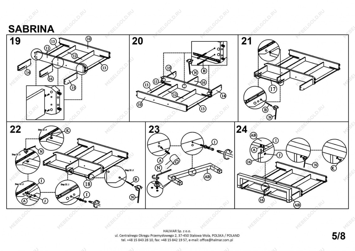 Кровать Halmar SABRINA 160 (серый) | изображение 11