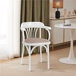 Стул Михаэль мягкий (эмаль белая, ткань 1 beige) | изображение 1