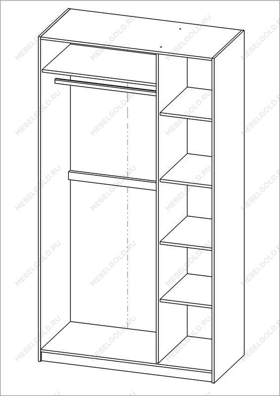 ПЕГАС Шкаф ИКЕА / IKEA 3 двери сборные Дуб Венге | изображение 3