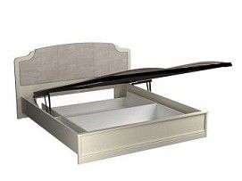 Кровать Люкс 1800 с подъемным механизмом, Сиена (1994*2110*1090), Береза бежевая рогожка