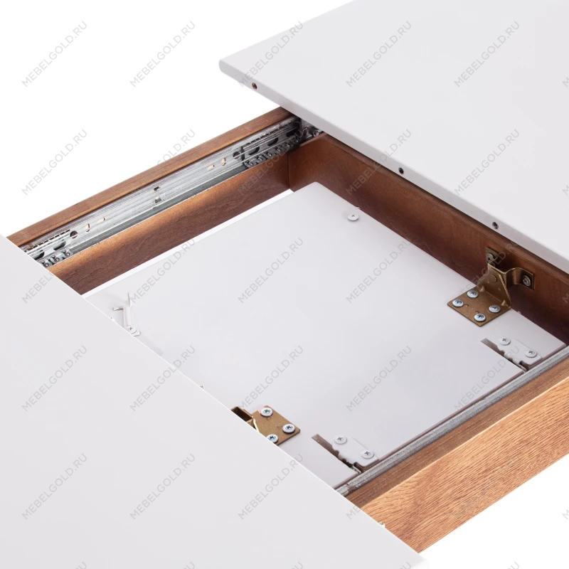 Стол CATERINA, бук, мдф, 100+30x70x75, коричневый, белый | изображение 12