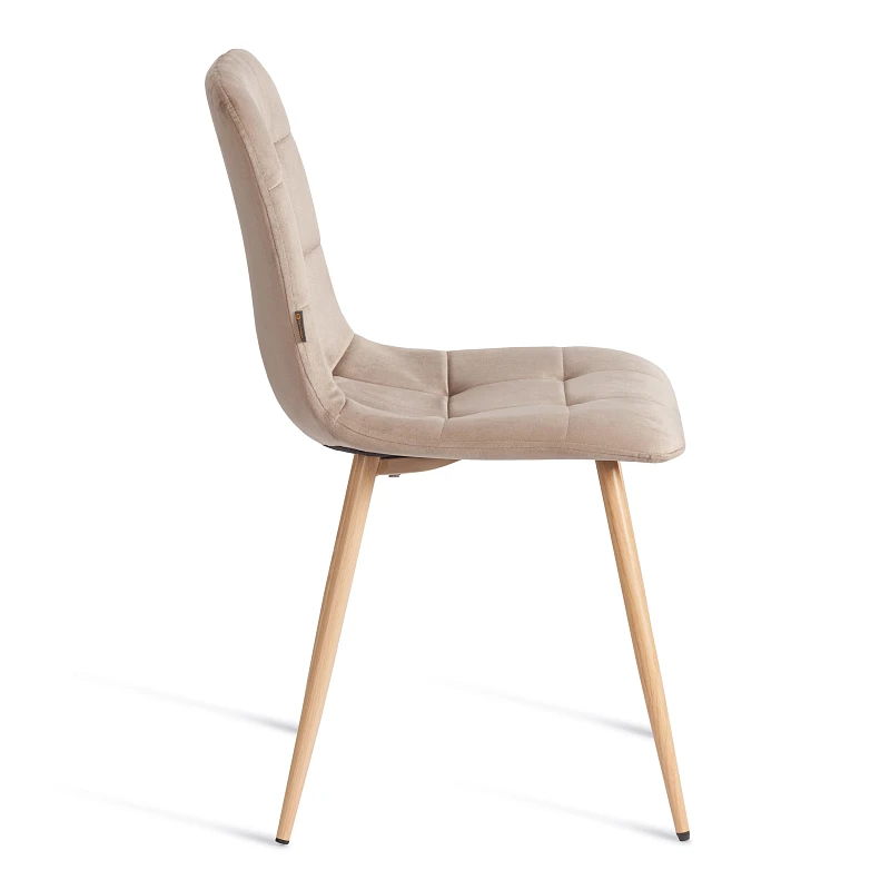 Стул CHILLY (mod. JSC-220), Велюр/металл, 44,5х52,5х88 см, Beige (бежевый) HLR8 / натуральный | изображение 1