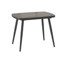 Стол раздвижной Tinto-100 (Дуб Винтажный compact cer/ Черный) 100х70(30)