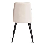 Стул обеденный Asti, TREND, флок, молочный/черный, 4, 47х54х86 см | изображение 3